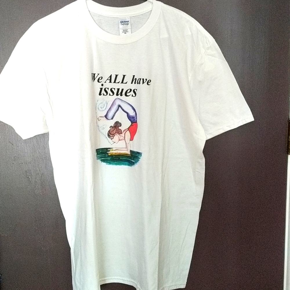 Gildan softstyle ladies tee. "We ALL have issues" - Picture 2 of 4